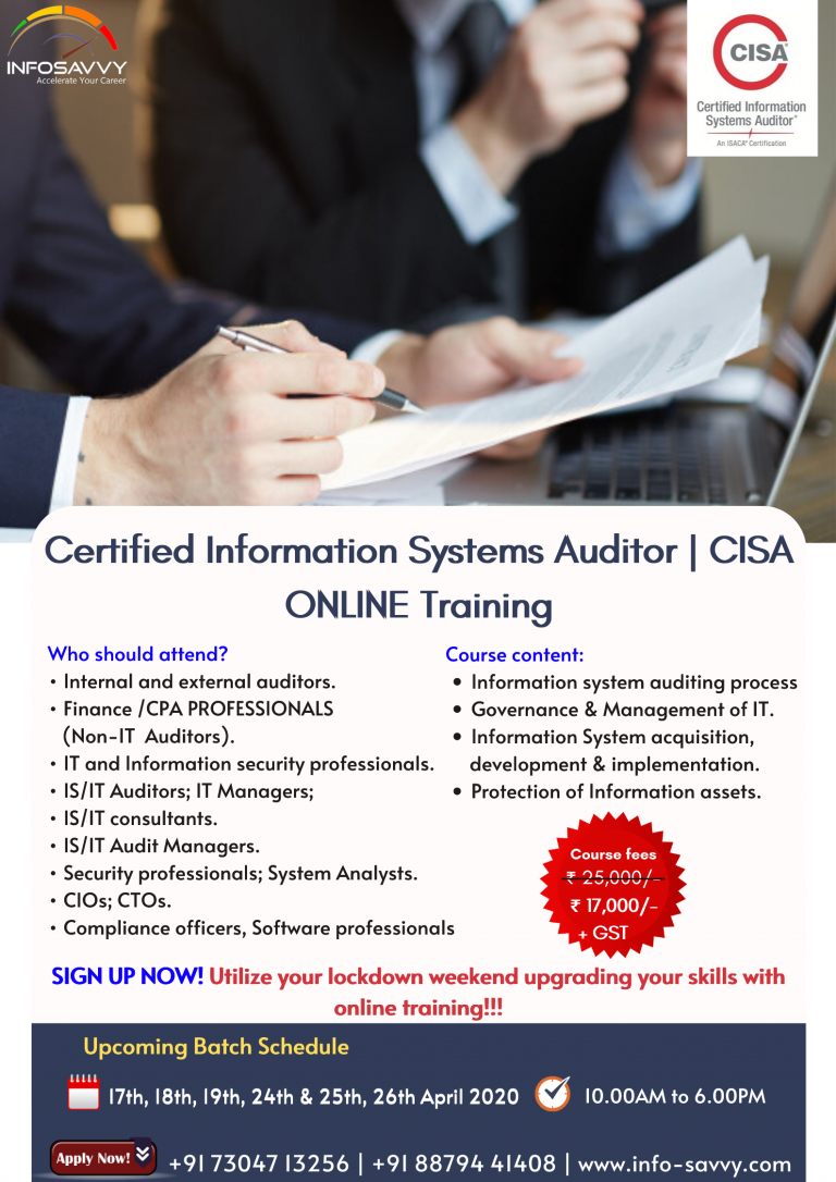 ISACA- CISA Certification Training Course Bangalore | Info-savvy